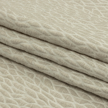 Recycled Polyester Drapery Jacquard - Ivory Stepping Stones - British Imported