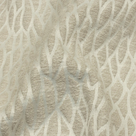 Recycled Polyester Drapery Jacquard - Ivory Stepping Stones - British Imported