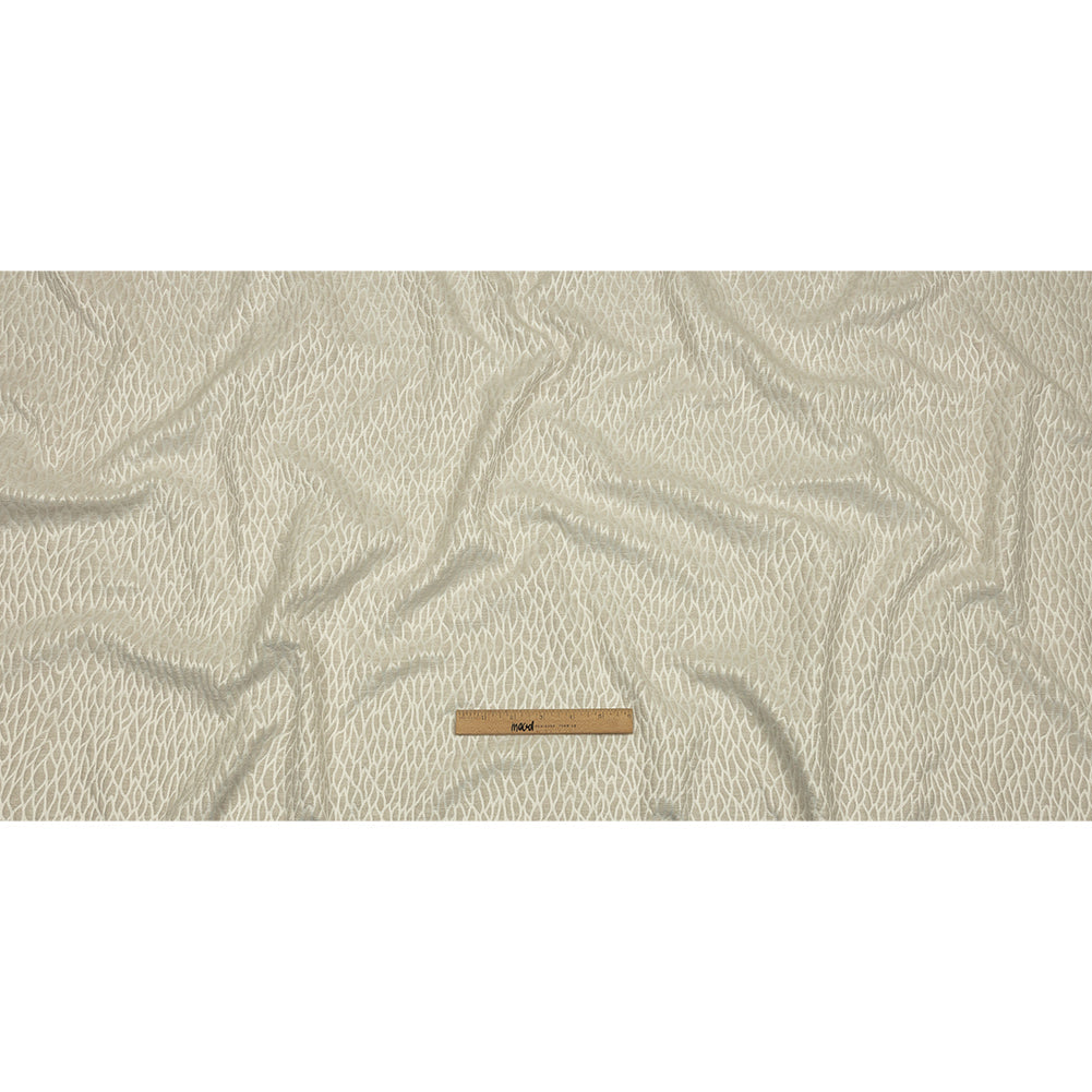 Recycled Polyester Drapery Jacquard - Ivory Stepping Stones - British Imported