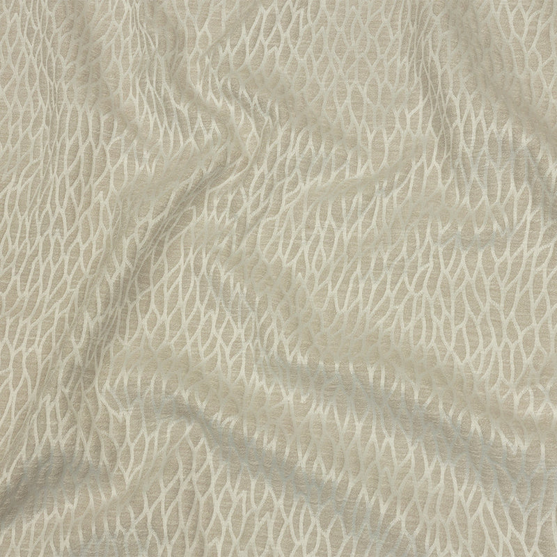Recycled Polyester Drapery Jacquard - Ivory Stepping Stones - British Imported