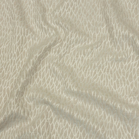 Recycled Polyester Drapery Jacquard - Ivory Stepping Stones - British Imported