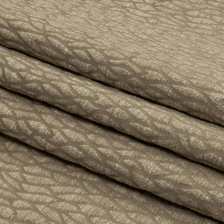 Recycled Polyester Drapery Jacquard - Latte Stepping Stones - British Imported