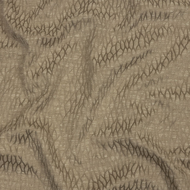 Recycled Polyester Drapery Jacquard - Latte Stepping Stones - British Imported