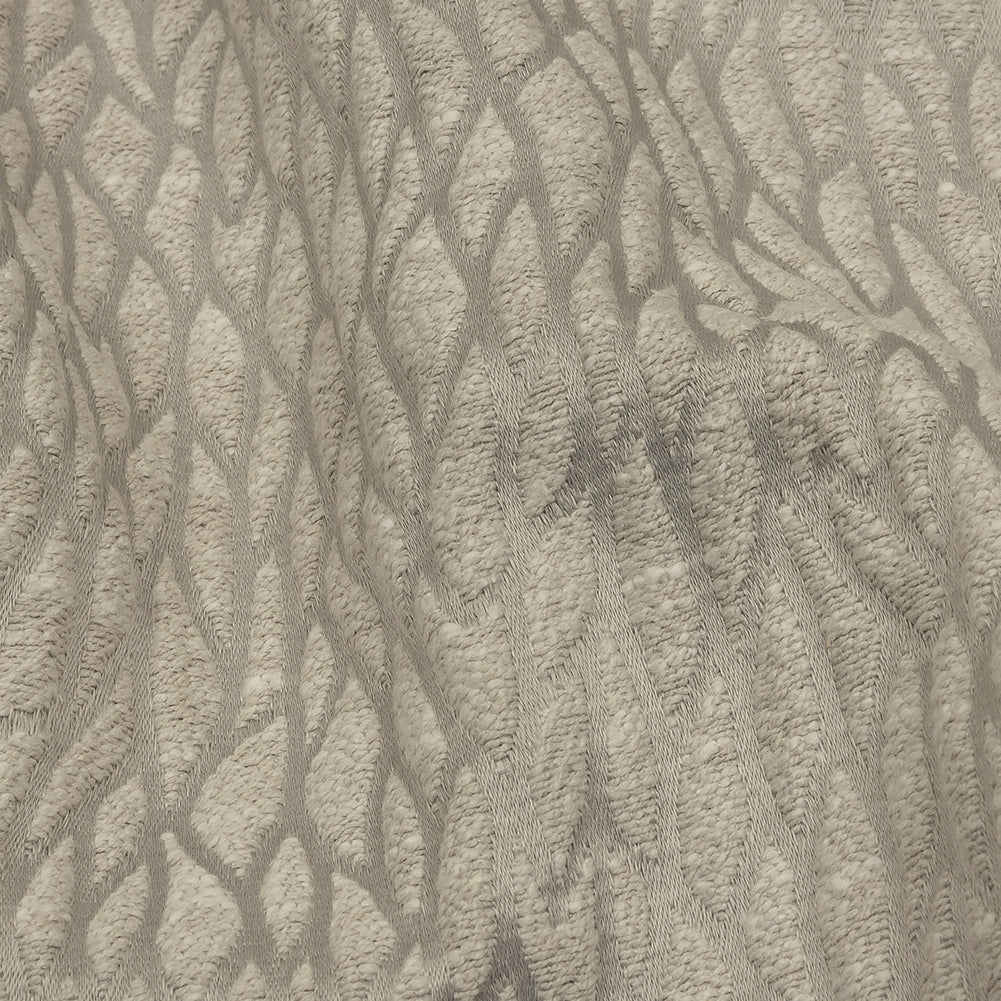 Recycled Polyester Drapery Jacquard - Silver Stepping Stones - British Imported