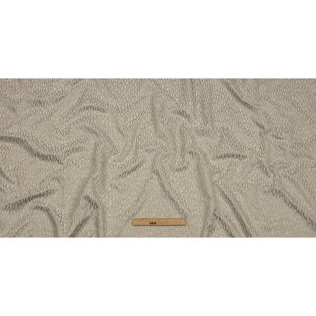 Recycled Polyester Drapery Jacquard - Silver Stepping Stones - British Imported