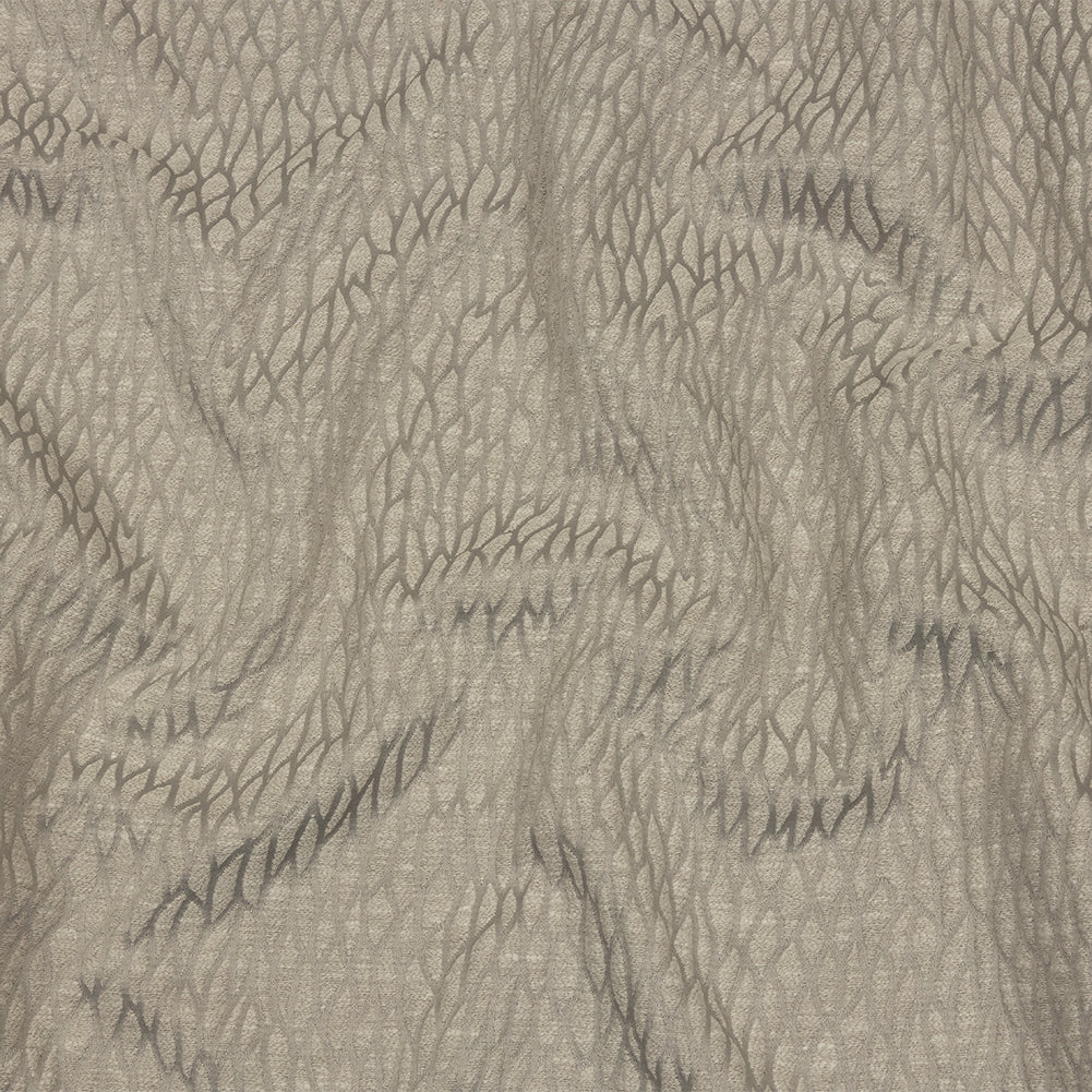 Recycled Polyester Drapery Jacquard - Silver Stepping Stones - British Imported