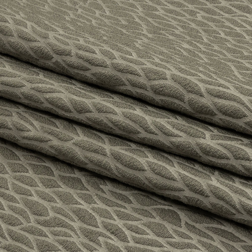 Recycled Polyester Drapery Jacquard - Slate Stepping Stones - British Imported
