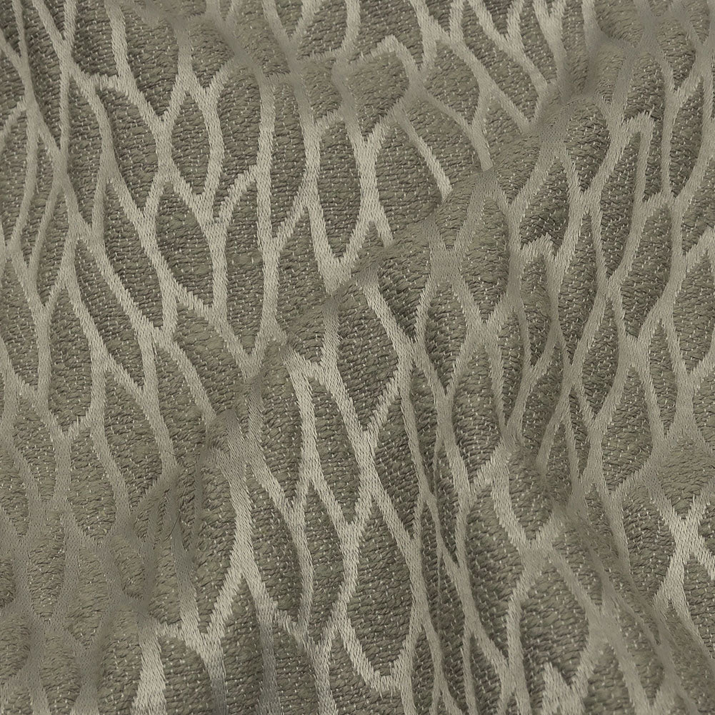Recycled Polyester Drapery Jacquard - Slate Stepping Stones - British Imported
