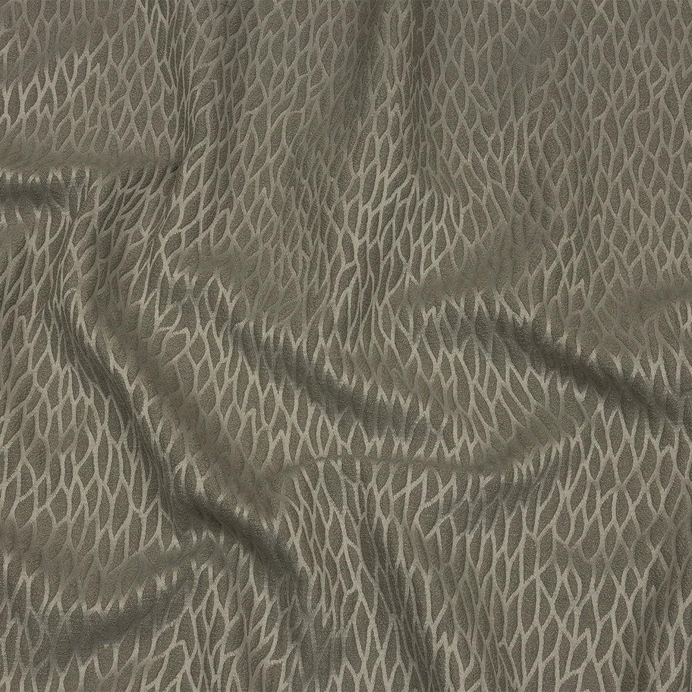 Recycled Polyester Drapery Jacquard - Slate Stepping Stones - British Imported