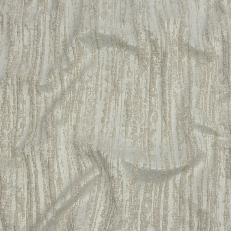 Recycled Polyester Drapery Jacquard - Ivory Striated - British Imported