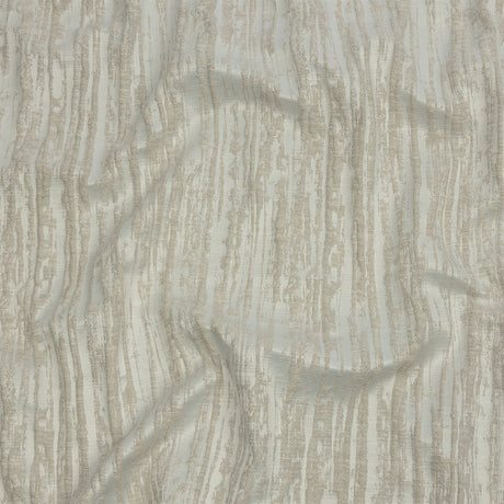 Recycled Polyester Drapery Jacquard - Ivory Striated - British Imported
