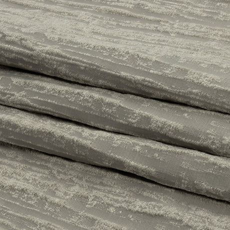 Recycled Polyester Drapery Jacquard - Silver Striated - British Imported