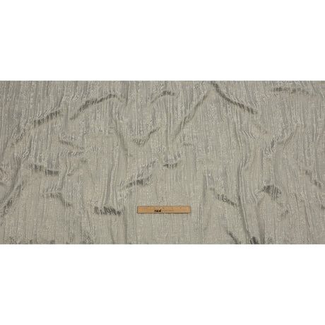 Recycled Polyester Drapery Jacquard - Silver Striated - British Imported