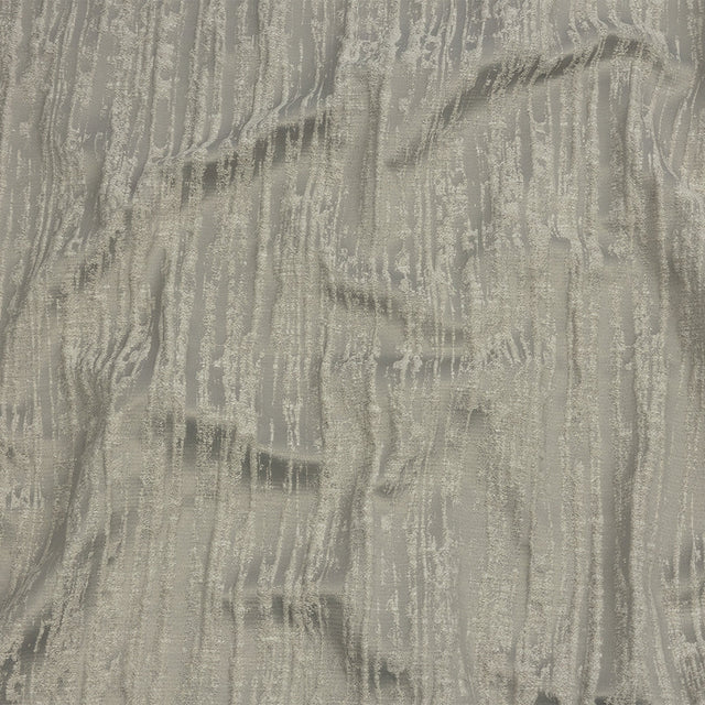 Recycled Polyester Drapery Jacquard - Silver Striated - British Imported