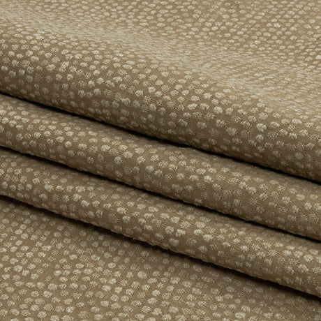 Recycled Polyester Drapery Jacquard - Caramel Spotted - British Imported