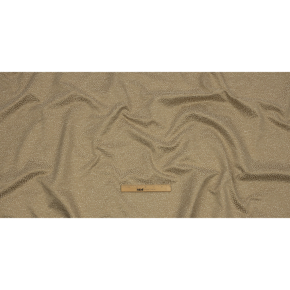 Recycled Polyester Drapery Jacquard - Caramel Spotted - British Imported