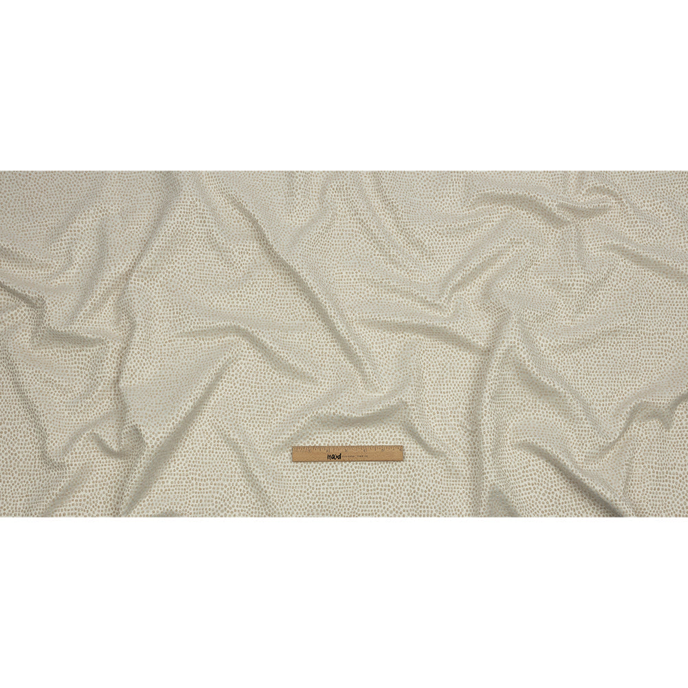 Recycled Polyester Drapery Jacquard - Champagne Spotted - British Imported