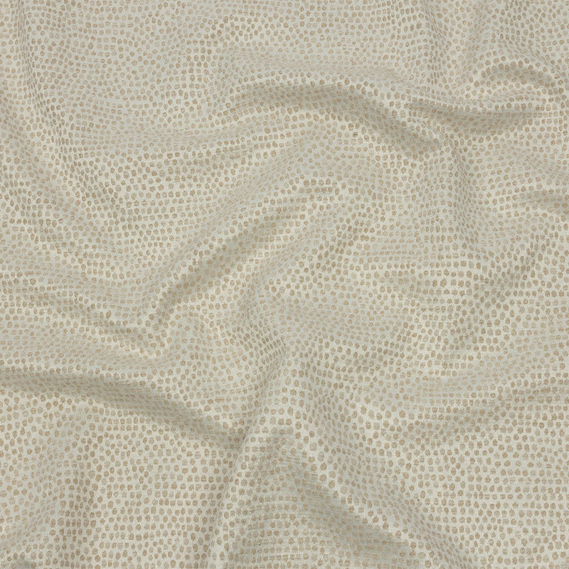Recycled Polyester Drapery Jacquard - Champagne Spotted - British Imported