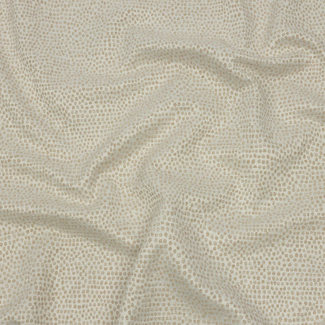 Recycled Polyester Drapery Jacquard - Champagne Spotted - British Imported