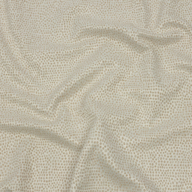 Recycled Polyester Drapery Jacquard - Champagne Spotted - British Imported
