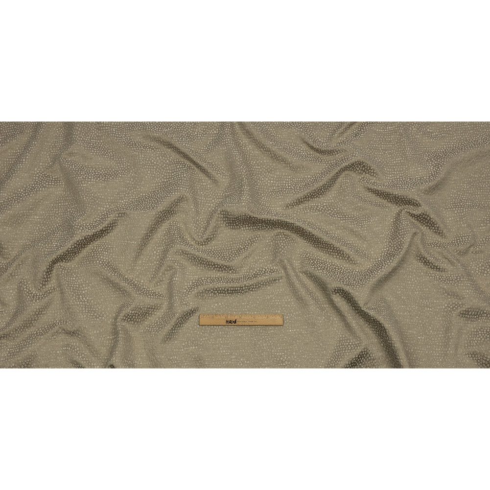 Recycled Polyester Drapery Jacquard - Latte Spotted - British Imported