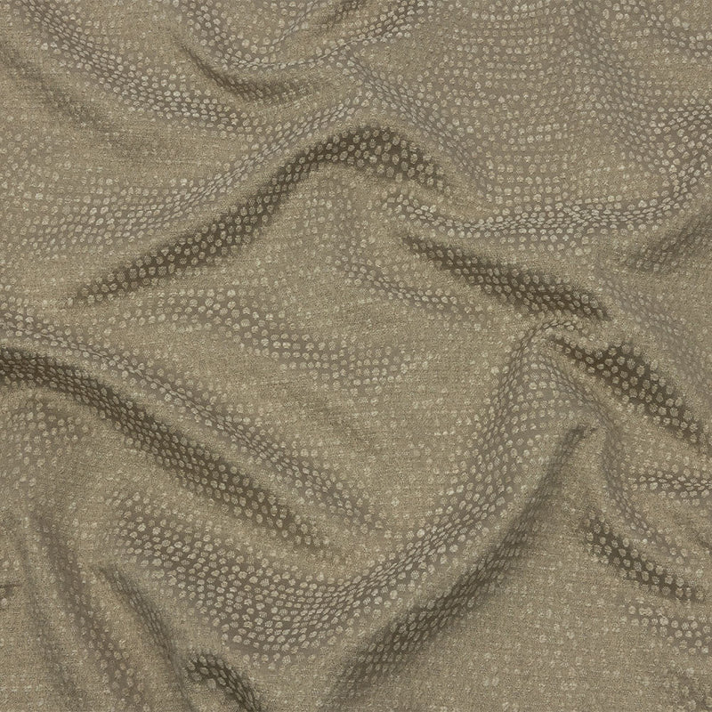 Recycled Polyester Drapery Jacquard - Latte Spotted - British Imported