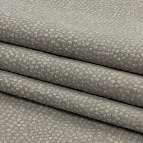 Recycled Polyester Drapery Jacquard - Silver Spotted - British Imported
