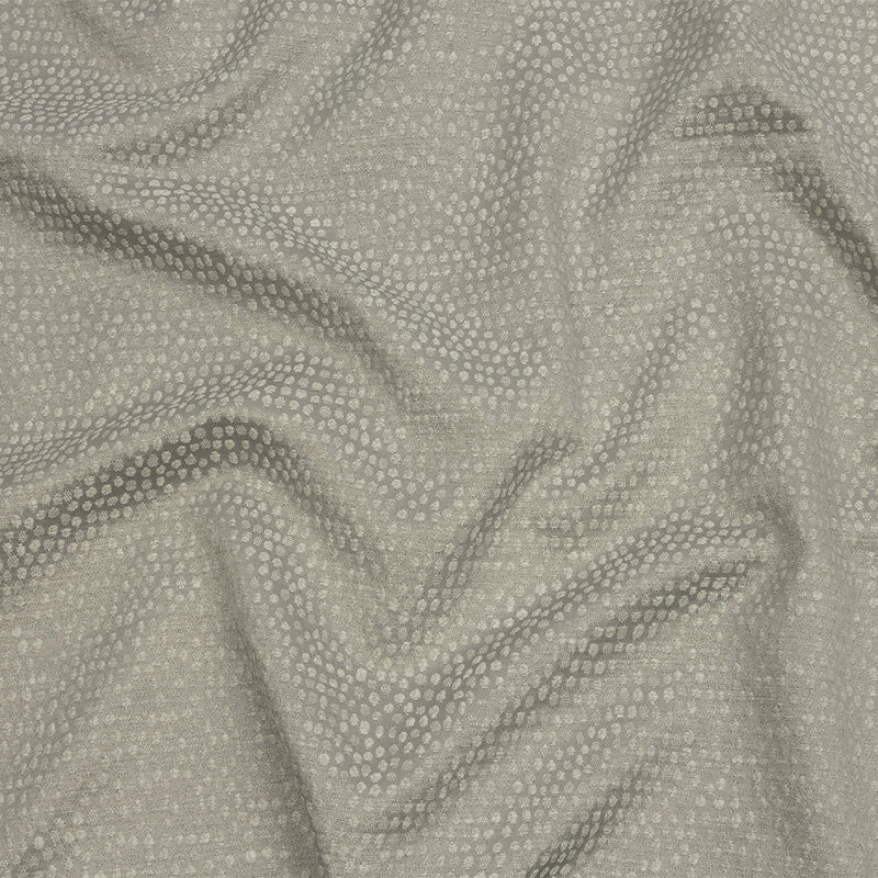 Recycled Polyester Drapery Jacquard - Silver Spotted - British Imported