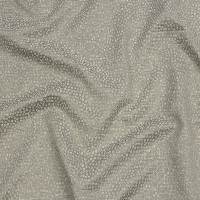 Recycled Polyester Drapery Jacquard - Silver Spotted - British Imported