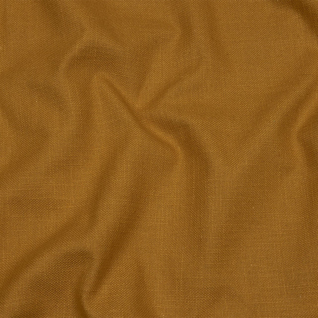 Heavyweight Linen Woven - Ochre - British Imported