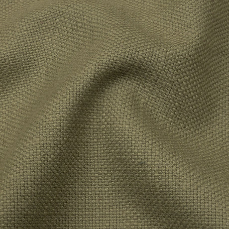 Heavyweight Linen Woven - Olive - British Imported