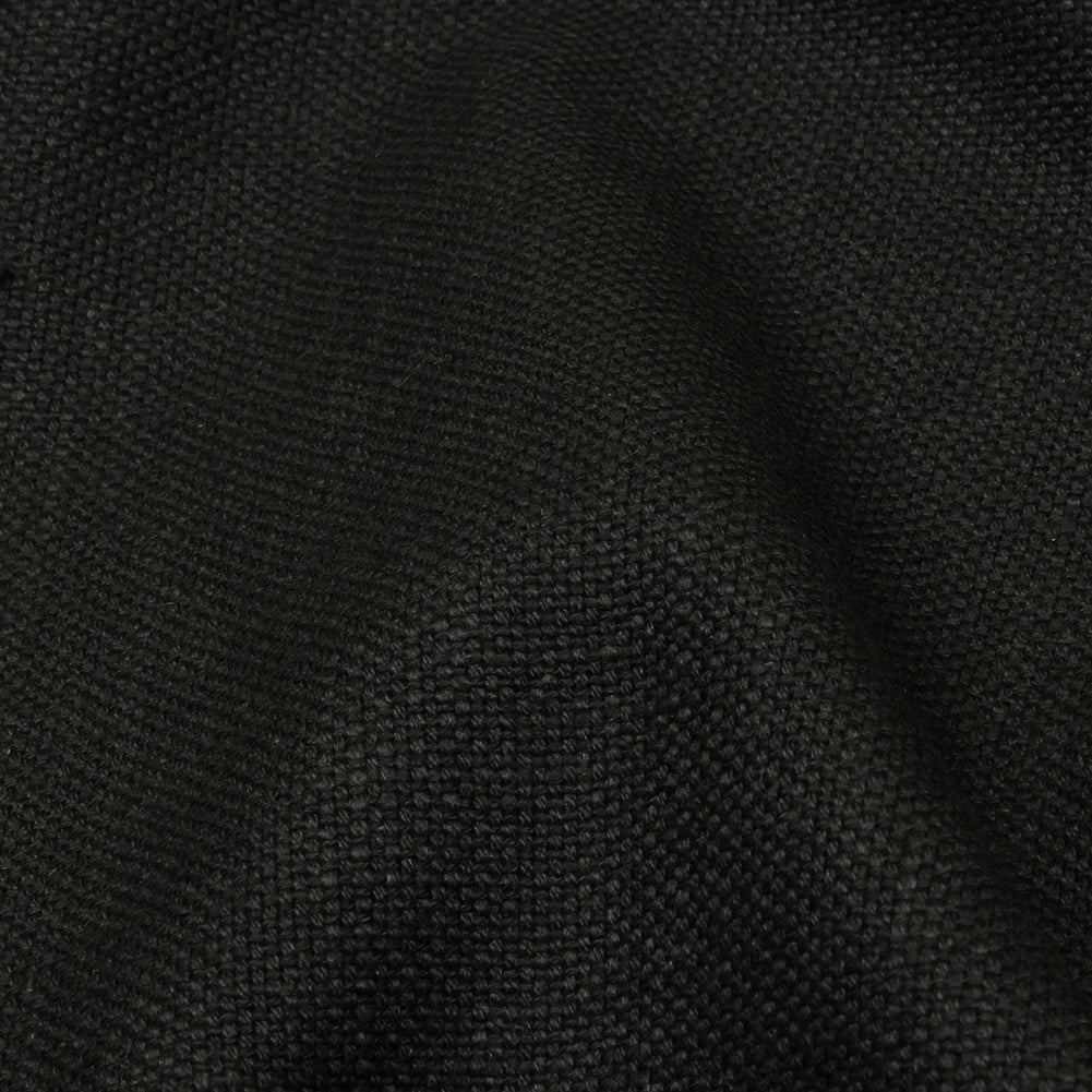 Heavyweight Linen Woven - Onyx - British Imported