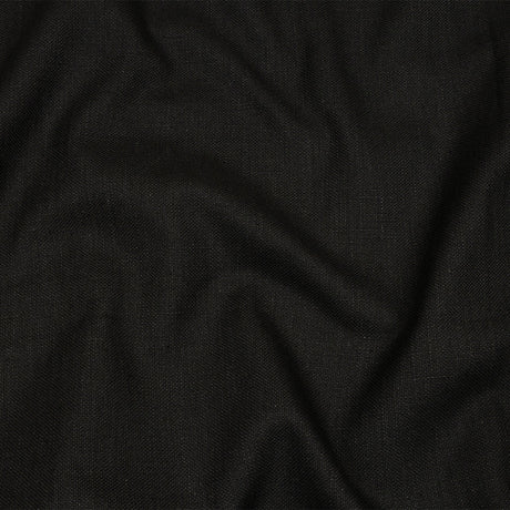 Heavyweight Linen Woven - Onyx - British Imported
