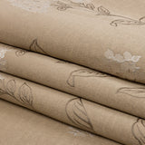 Drapery Jacquard - Caramel Hydrangea Stems - British Imported