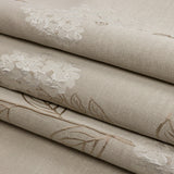 Drapery Jacquard - Sesame Hydrangea Stems - British Imported
