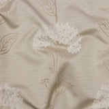 Drapery Jacquard - Sesame Hydrangea Stems - British Imported
