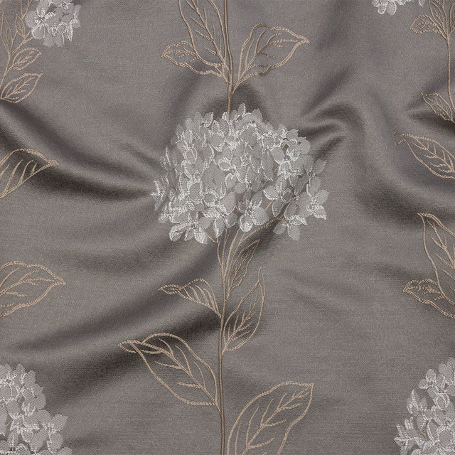 Drapery Jacquard - Shadow Hydrangea Stems - British Imported
