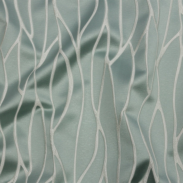 Satin-Faced Drapery Jacquard - Mineral Rippling Lines - British Imported