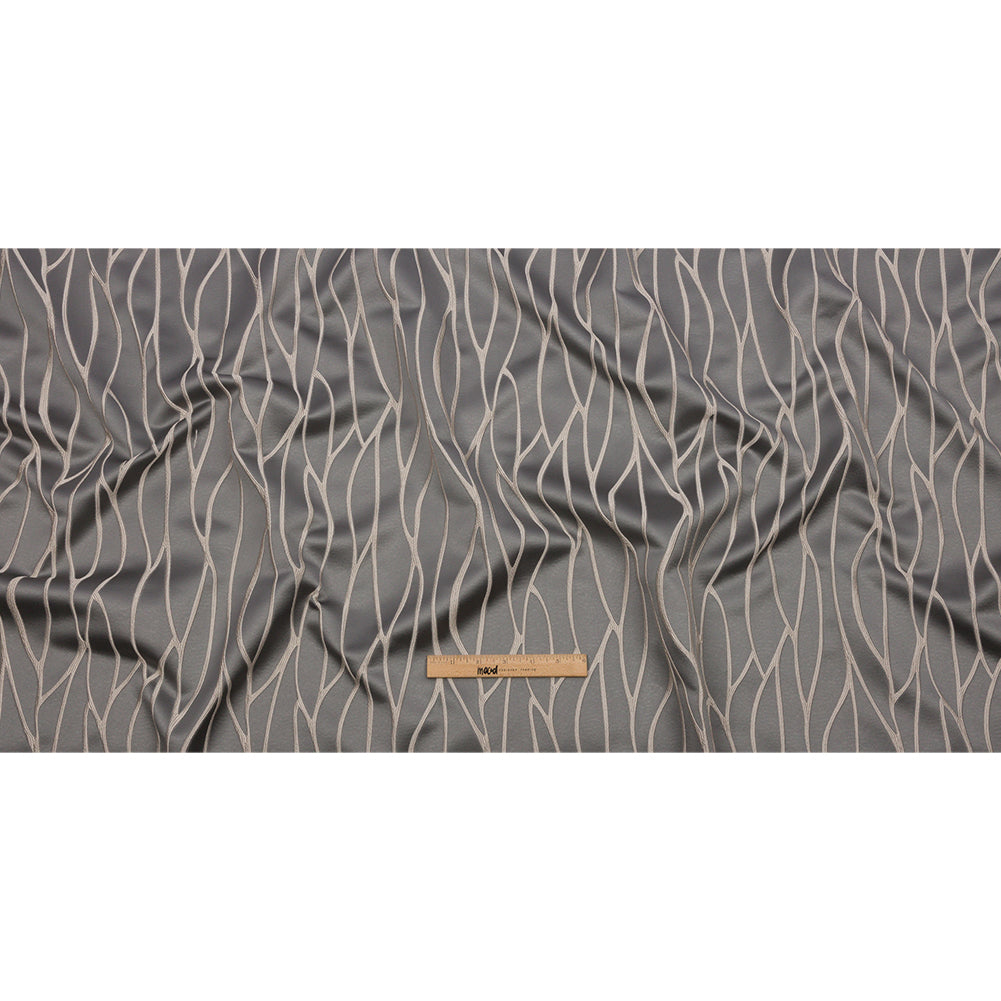 Satin-Faced Drapery Jacquard - Shadow Rippling Lines - British Imported