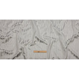Satin-Faced Drapery Jacquard - Silver Rippling Lines - British Imported