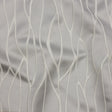 Satin-Faced Drapery Jacquard - Silver Rippling Lines - British Imported