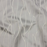 Satin-Faced Drapery Jacquard - Silver Rippling Lines - British Imported