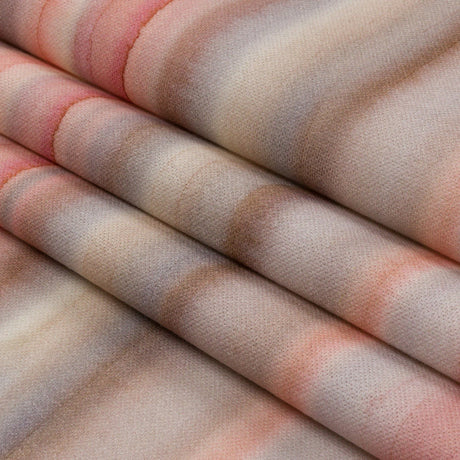 Cotton Canvas Print - Shell Painterly Stripes - British Imported