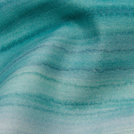 Cotton Canvas Print - Verdigris Painterly Stripes - British Imported
