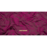 Satin-Faced Drapery Jacquard - Damson Fennel Flowers - British Imported