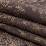 Satin-Faced Drapery Jacquard - Mocha Fennel Flowers - British Imported