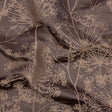 Satin-Faced Drapery Jacquard - Mocha Fennel Flowers - British Imported