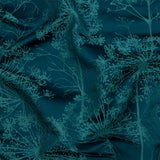 Satin-Faced Drapery Jacquard - Peacock Fennel Flowers - British Imported