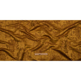Satin-Faced Drapery Jacquard - Yellow Ochre Fennel Flowers - British Imported