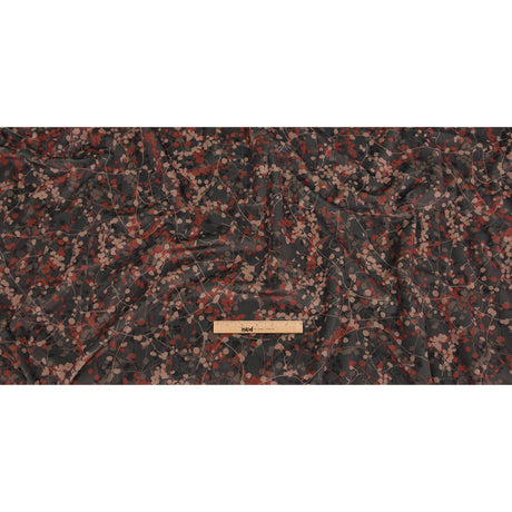 Printed Polyester Velvet - Mole Berry Vines - British Imported